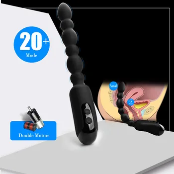 20 Režim Dildo Análny Vibrátor Sexuálne Hračky Pre Dospelých Žien, Mužov Prostaty Masér USB nabíjanie Análne Korálky Flexibilné Zadok Plug Vibrácií
