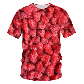 OGKB pánske T-Shirt Nový Hip Hop Móda 3d Ovocie Potraviny Voľné Unisex Letné Top Tričká Krátky Rukáv T-Shirt pánske Plus Veľkosť 7XL
