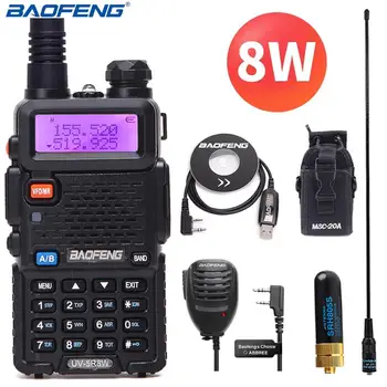 Baofeng UV-5R 8W Vysoký Výkon Silný walkie talkie obojsmerné Rádiové 8Watts cb prenosné rádio 10 km dlhý rad pofung UV5R Lov