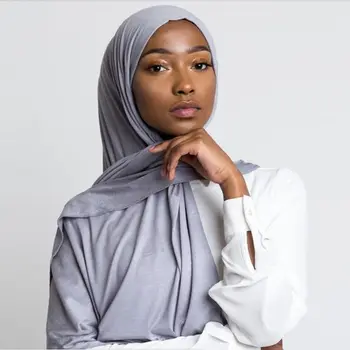 Tvárny Modálne Jersey Hidžáb Moslimských Žien Šatkou Turban Obyčajný epingle hidžáb Zábal Módne Afrike Lady hlavový most pokrývku hlavy Underscarf