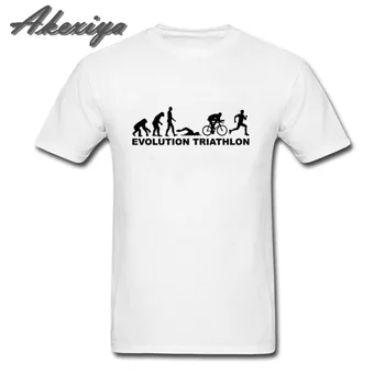 Vývoj triatlon tee tričko homme de marque muž tričko bavlna vlastné komické tlač krátky rukáv plodín top funny t-shirts