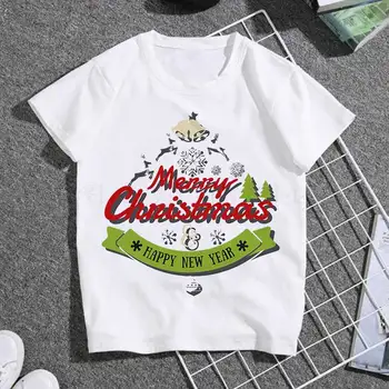 2020 Módne deti T-Shirt Teplé Nový Rok Praje Veselé Tee Tričko Vianočné Graphic T Shirt deti Tlačiť T-shirts
