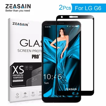 2 Balenia Pôvodného ZEASAIN 2.5 D Úplné Pokrytie Tvrdeného Skla Screen Protector Pre LG G6 G 6 LGG6 9H Tvrdeného Ochranné Sklo Film