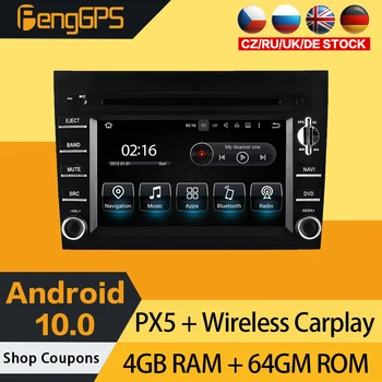 Android 10 Auto Stereo Pre Porsche 911 997 Boxter Cayman Rádio Multimediálny Dotykový displej GPS Navigácie Headunit DVD Prehrávač Carplay