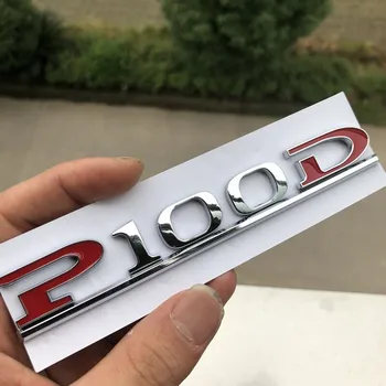 DUAL MOTOROVÝCH Podčiarknutými Písmenami Znak pre Tesla Model 3 P100D Logo Auta Styling Vysoký Výkon batožinového priestoru Odznak Nálepky Chrome Black