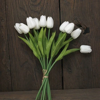 10pcs Umelé Tulipán Kvety Dlhé Stonky, Kytice Skutočný Dotyk Simulácia Kvety pre Domáce Izba Strany Svadobné Dekorácie