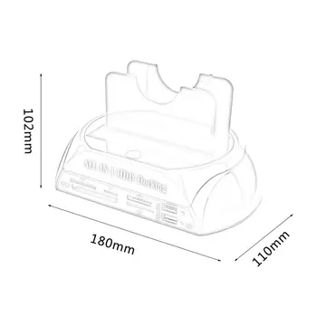 Multifunkčné HDD Dokovacej Stanice, Dual USB 2.0 2.5/ 3.5 Palcový IDE SATA Externý HDD Box Pevného Disku Kryt Čítačky pamäťových Kariet