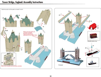 London Tower Bridge, Anglicko Craft Papier Model Architektúry 3D DIY Vzdelávania Ručne vyrábané Hračky pre Dospelých Puzzle Hra