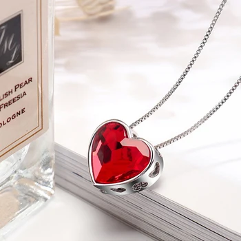 BeBella srdce tvar kryštálu drop prívesok náhrdelník s Kryštálmi od Swarovski módne trendy pre ženy, dievča Svadobný dar
