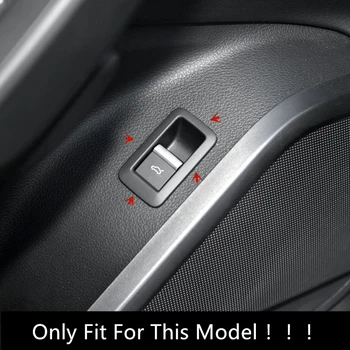 Auto Styling Dvere batožinového priestoru Prepnúť Tlačidlo Rám Dekorácie Uhlíkových Vlákien Farbu Nálepky Pre Audi Q5 FY 2018 2019 Interiérové Doplnky