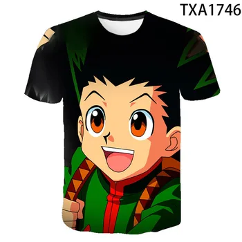 Harajuku Anime HUNTER X HUNTER Killua 3D Print T Shirt Muži, Ženy, Deti T-Shirt Streetwear Tees Chlapec Dievča deti Topy Oblečenie