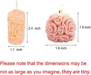 Sviečka Formy 3D Silikónové Rose Valca a Oblasti Tvar Kvet Formy na Mydlo Hliny Sviečka, Takže DIY Domáce