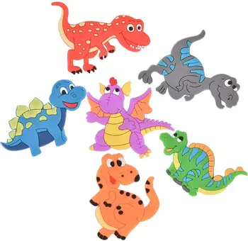 6pcs Dinosaura Party Láskavosti Slap Náramky Dinosaura Krúžky DIY Slap Náramky, Silikónové Dinosaura Strany Darček pre Deti Chlapci Dievčatá