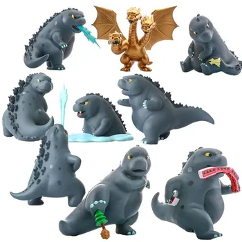 12Pcs/set Q Verzia Gojira Godzilla Roztomilý PVC Akcie Obrázok Zberateľskú Model Hračka Darček pre Chlidren Narodeninám