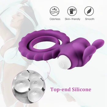 Kohút Vibračný Krúžok pre Mužov Klitoris Stimulátor Dlhšie Erekcie Silikónový Krúžky Oneskorenie Ejakulácie Osobné zdravotníctva Masér
