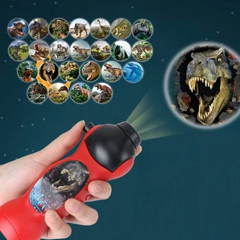 Deti Spať Príbehy Baterka Projektor Hračky Dinosaurov Zvierat Vzor Pochodeň Projektor Baterka Spaním Vzdelávacie Hračky Darček