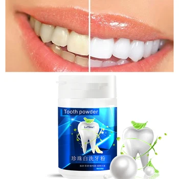 Bielenie zubov Prášok Rýchle Čistenie Škvŕn, Odstránenie stomatologickej Starostlivosti Fyzickej Whitener 50g zubná pasta Ústnej Hygieny Zlepšiť halitosis