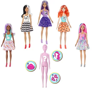 Mattel Barbie Prekvapenie Farby Nevidiacich box Malý Lampa Trubice Zdobiť Princezná Dievčatá, Deti Hračky Darček