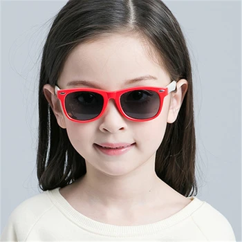 VIVIBEE Námestie Dievča slnečné Okuliare pre Deti Polarizované Červený Rám Klasické TAC TR90 Dieťa Slnečné Okuliare Chlapec 2019 Dieťa Odtiene