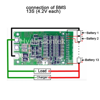 BMS 6S 7S 8S 9S 10S 11S 12S 13S 4.2 V 25A Nastaviteľné BMS Lítium Li-ion 18650 Batériu Ochrany Okruhu Modul PCB PCM