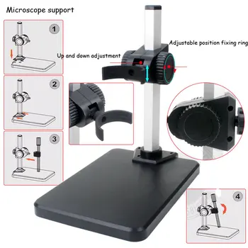 Nové 500X 1000X 8 LED Digitálny Mikroskop USB Endoskop Fotoaparát Microscopio zväčšovacie sklo Elektronický Mikroskop so Stojanom