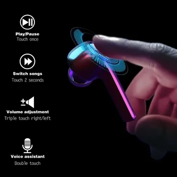 In-ear Slúchadlá Bezdrôtové Slúchadlá Bluetooth 5.0 Touch Ovládania Vodotesné Slúchadlá Športové Slúchadlá pre Telefón s Mic LED TWS