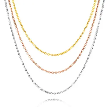 Klasické 18K Čisté Reálne Solid Gold AU750 Rose/ Biela/ Žltá Reťazí Náhrdelník Clavicular pre Ženy, Fantázie Svadobné Office Šperky