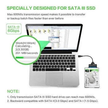 DeepFox Externý USB 3.0 2.5 Palcový HDD SATA Rozhranie pre Pripojenie Kábla Pre Prenosný Počítač