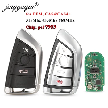 Jingyuqin Smart 3/4 Tlačidlo 315 /433 /868MHZ pcf7953P Diaľkové Tlačidlo Keyless Entry fob pre BMW F FEM CAS4 5 7 Série X5 X6+