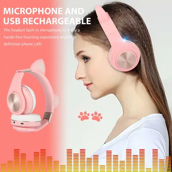 NOVÝ, Určený Pre Deti, Dievčatá Bezdrôtové Slúchadlá Bluetooth Cez Bezdrôtové Slúchadlá Bezdrôtové Stereo Slúchadlá S Mikrofónom Auriculares