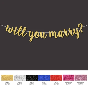 Will you marry me? prihláste sa oženiť mi banner zásnubné fotografie prop svadobné návrh banner svadobné sprcha dekorácie dodávky