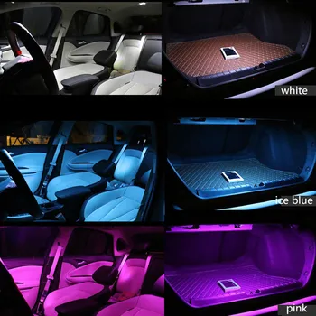 18Pcs Canbus LED Auto Osvetlenie Interiéru Súpravy Pre BMW X5 M E70 2007-2012 White Ice Blue Pink Dome Lampa na Čítanie špz Svetlo