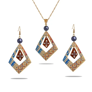 Cring Coco Havajské Akrylové Sady Šperkov Očarujúce Nový Dizajn Geometrické Príslušenstvo Chians Visiace Náušnice, Náhrdelníky pre Ženy