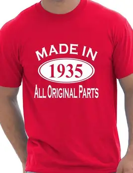 Vyrobené v roku 1935 Mens 80. Narodeninám Darček T-Shirt Ďalšie Veľkosti a Farby-A173