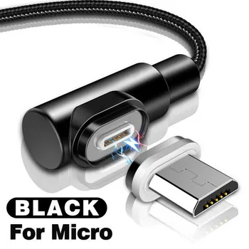 Magnetické Kábel Micro USB Rýchle Nabíjanie Typu C, Kábel 1M 3A Prenos Dát Drôt Nylon Magnet Nabíjanie Káble Pre iPhone Xiao LED