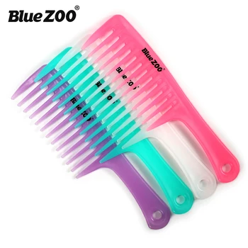 Modrá Zoo široké zuby, česať vlasy, kulmy na vlasy teplo-odolný a anti-statické kadernícke špirála candy farby bielej ruže zelená BZ127