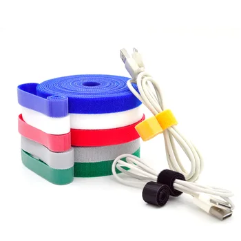 5 M/roll Magic pracky nylon kábel kravatu Šírka 3 cm drôtu riadenia zväzkovače 6 farieb na výber z DIY