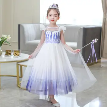 3 4 6 8 10 Rokov Dievčatá Snow White s Vymysleného Kráľovná Elsa Kostým, Šaty Elsa Karneval Kostým Party Princess Snehová Kráľovná Cosplay