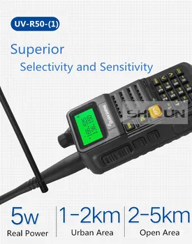 Ham Radio pre Lov UV-R50-2 Quansheng 5W Duálne Pásmo VHF UHF 136-174Mhz/400-520Mhz Walkie Talkie UV-R50(-1) Baofeng UV-82 UV-5R