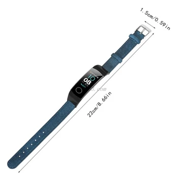Denim Vzor pravej Kože Watchband Zápästie Náhradná pre Huawei Honor 5/4 Náramok Príslušenstvo