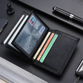Módne pánske Kožené Peňaženky Karty Taška Business Ultra-tenké Luxusné Kreditná Karta Ochrany Prípade Cestovné Skladovanie Príslušenstvo