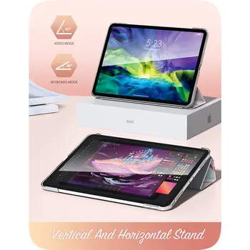 I-BLASON Pre iPad Pro 11 Prípade (2020) Cosmo Lite Slim Trifold Stojan Smart Jasné, Pevný Zadný Ochranný Kryt s Auto Sleep/Wake