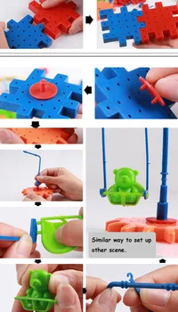 81Pcs/Set Elektrická Montáž Stavebné Bloky Skladačka Vzdelávacie Hračky Pre Deti 3D Gears stavbu Modelu Auta Plastové Tehla Dary