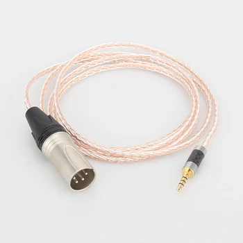 Audiocrast 4pin XLR/2.5 mm//4.4 mm Vyvážené 7N OCC Strieborné Pozlátené Upgrade Kábel pre T60RP T20RP T40RPmkII T50RP Slúchadlá