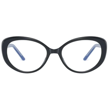 Peekaboo oválny tvar optické okuliare ženy anti modré svetlo acetát tr90 mačka okuliare žena transparentné jarná móda