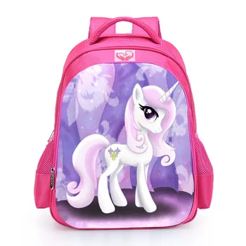 Ružová Môj Malý Pony Aktovka Deti 16-palcové Žiak Jednorožec Školské tašky pre Dospievajúce Dievčatá Bežné Cestovné bagpack deň pack
