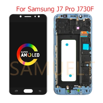 Pôvodné J7 Pro Displej Pre Samsung Galaxy J7 Pro 2017 LCD S Rámom AMOLED 5.5