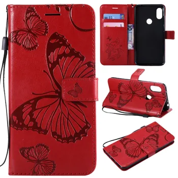 Flip Kožené puzdro Pre Xiao Redmi Poznámka 6 Note6 Pro Fashion 3D Slnečnice Strom Motýľ Peňaženky ochrany Kryt Telefónu 2018 Funda