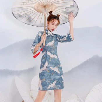 Čínskej Tradičnej Módy Cheongsam Lepšiu Šaty Svadobné Šaty Žien Večer Qipao Hanfu Moderné Tang Vyhovovali Sukne Sexy Roztomilý
