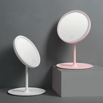 Zrkadlo so svetlom Led kozmetické zrkadlo s lampou ploche krásy ploche prenosné zrkadlo nabíjateľná cosmeticsilver okrúhle zrkadlo